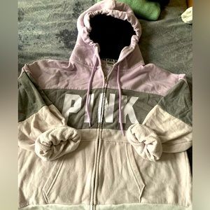 PINK Sherpa lined jacket